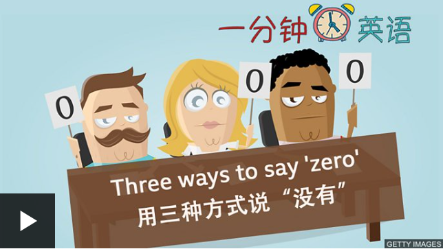 2020-05-22 Three ways to say 'zero' 用三种方式说 “没有”